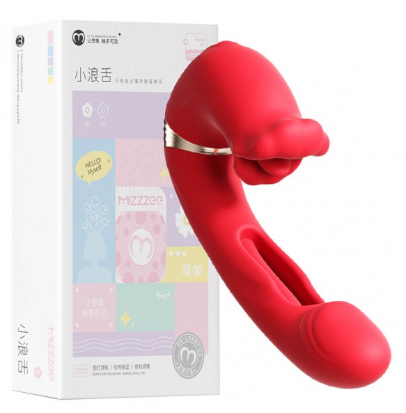 MizzZee - XIAOLANG Tongue Lick Slap Vibrator (Chargeable - Red)